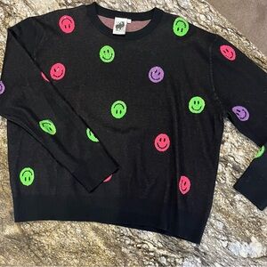 Queen of sparkles Smiley Face Sweater
